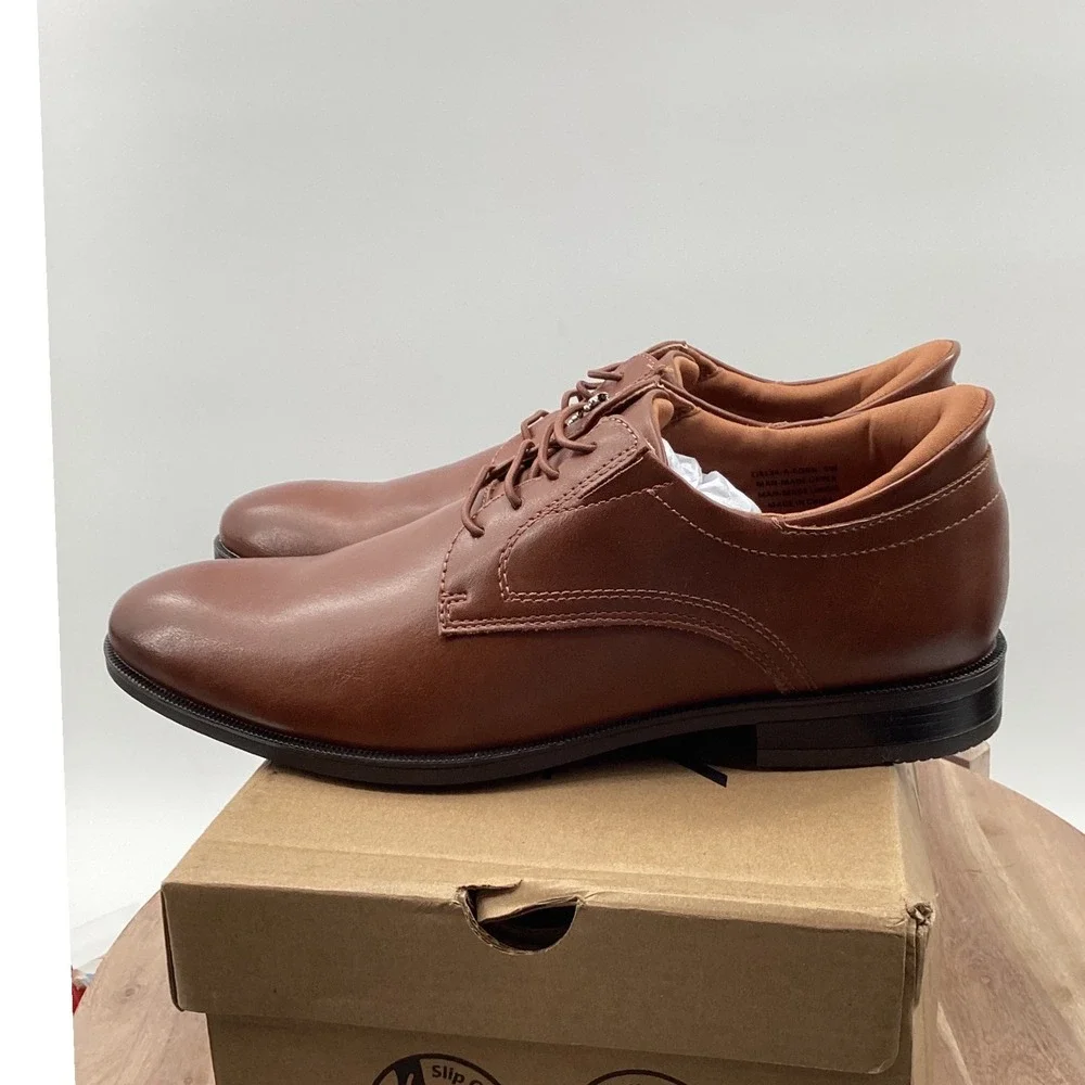 Marc Joseph New York State Street Cognac Hands Free Slip On Derby Shoes Mens 9 w
